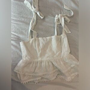 Cute white top, small stain